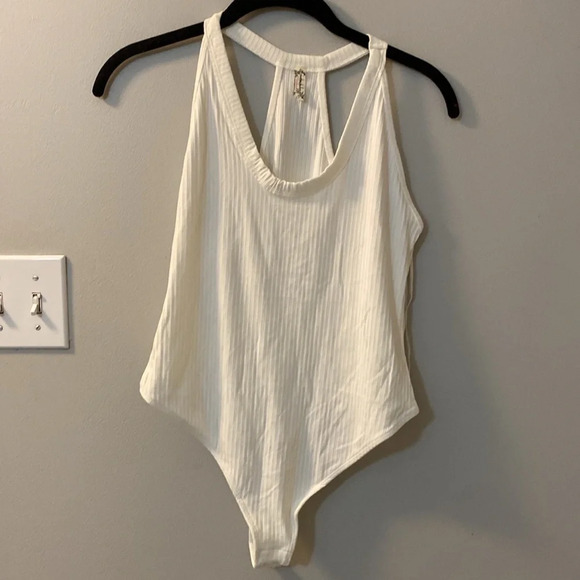 NWOT Free People Speed Dial Bodysuit Size M Ivory / offwhite / cream - Picture 4 of 6